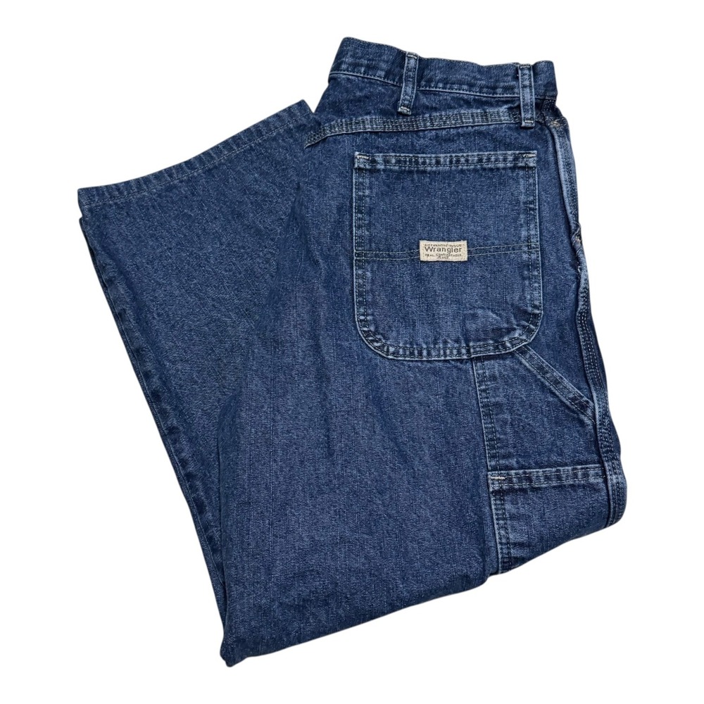 Wrangler Cotton Blend Medium Wash Carpenter Jeans Men's 36x30 (Fits 35x26.75)